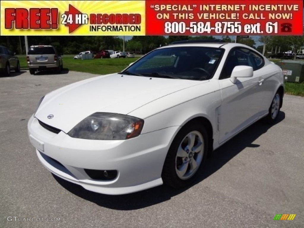 2006 Tiburon GS - Alpine White / Black photo #1