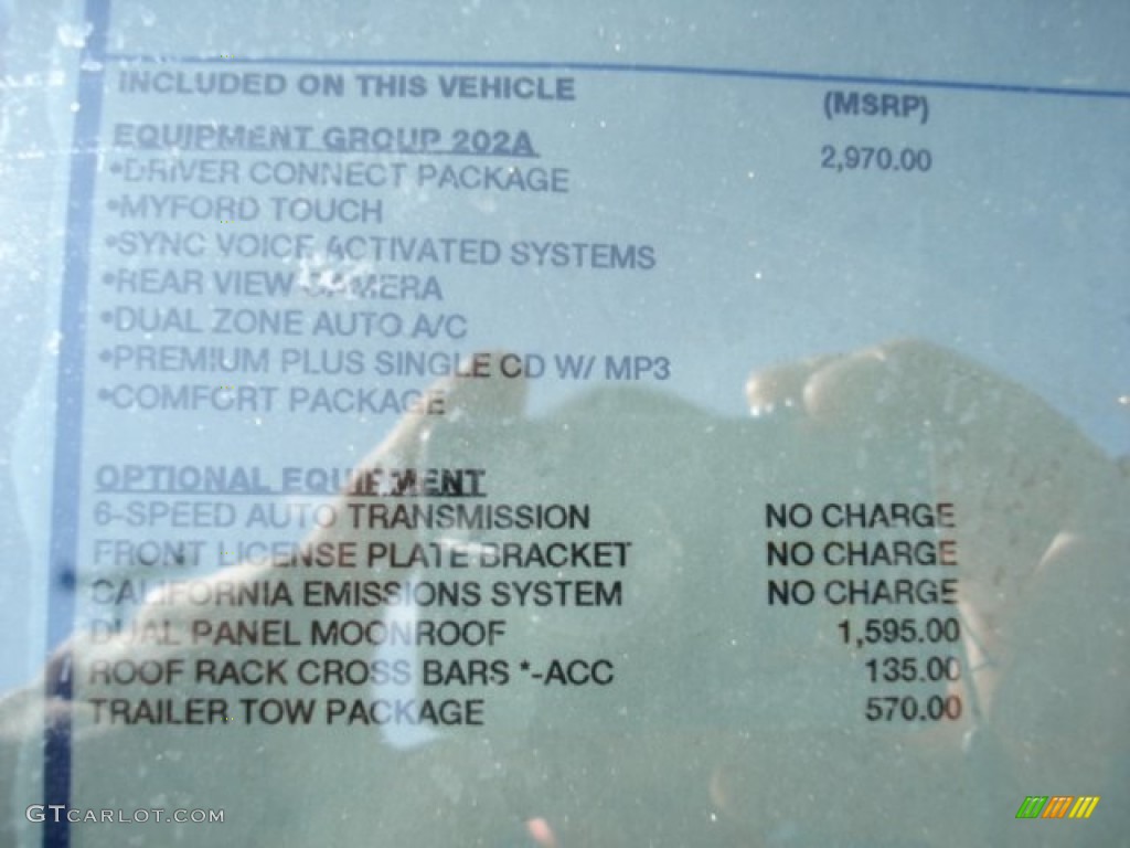 2013 Ford Explorer XLT 4WD Window Sticker Photo #62970542