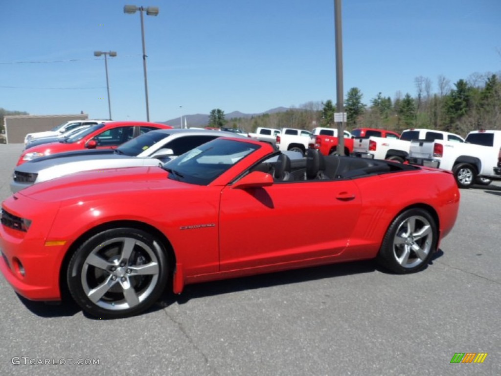 2012 Camaro SS/RS Convertible - Victory Red / Black photo #22