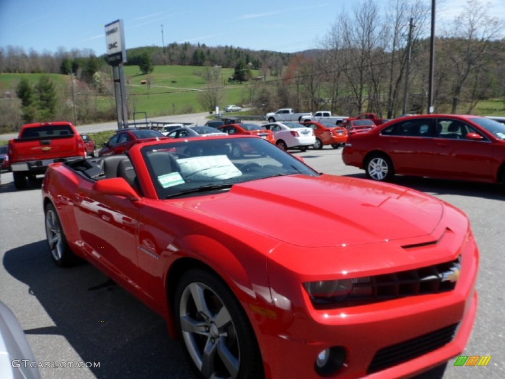 2012 Camaro SS/RS Convertible - Victory Red / Black photo #24