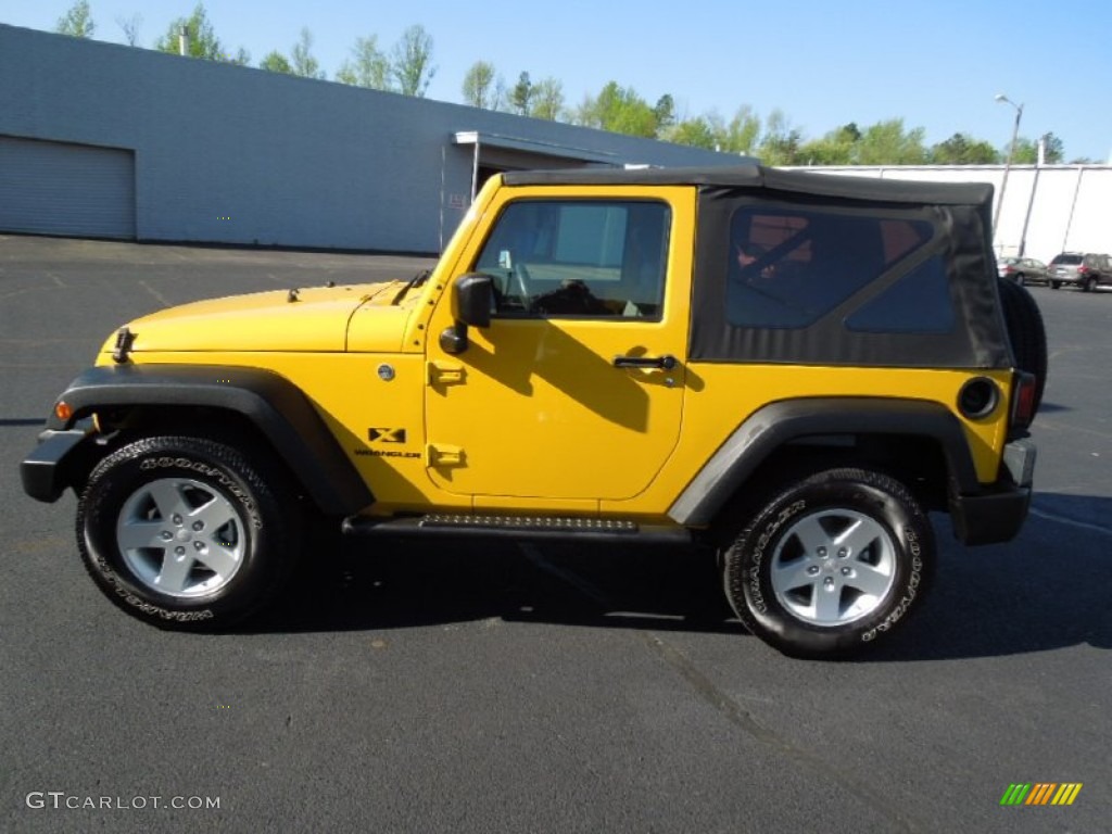 Detonator Yellow 2009 Jeep Wrangler X 4x4 Exterior Photo #62973839