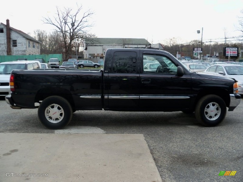 2001 Sierra 1500 SLE Extended Cab 4x4 - Onyx Black / Graphite photo #4