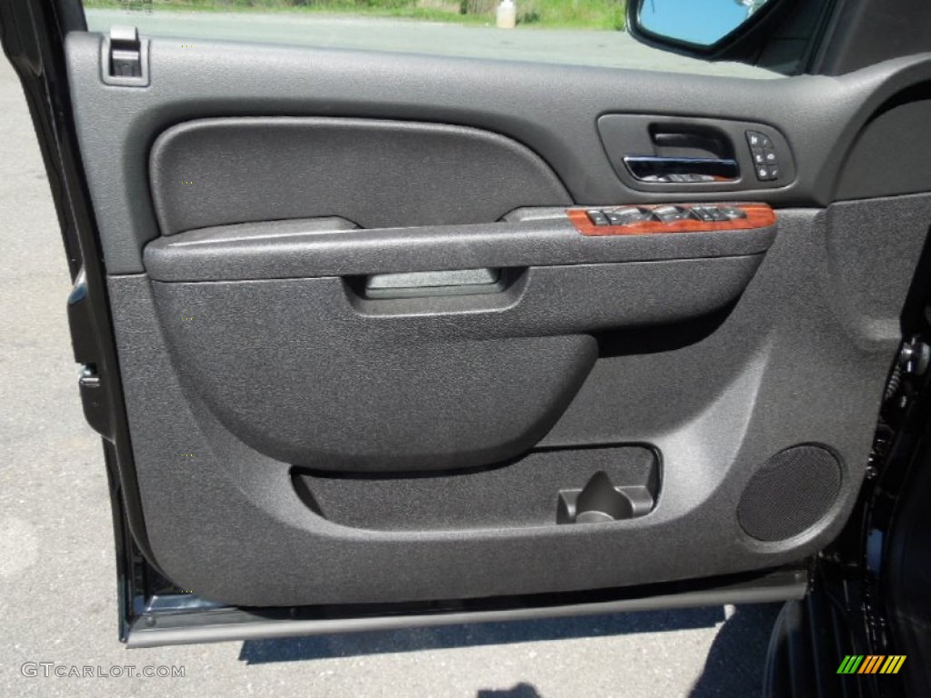 2012 GMC Yukon SLT 4x4 Ebony Door Panel Photo #62978894
