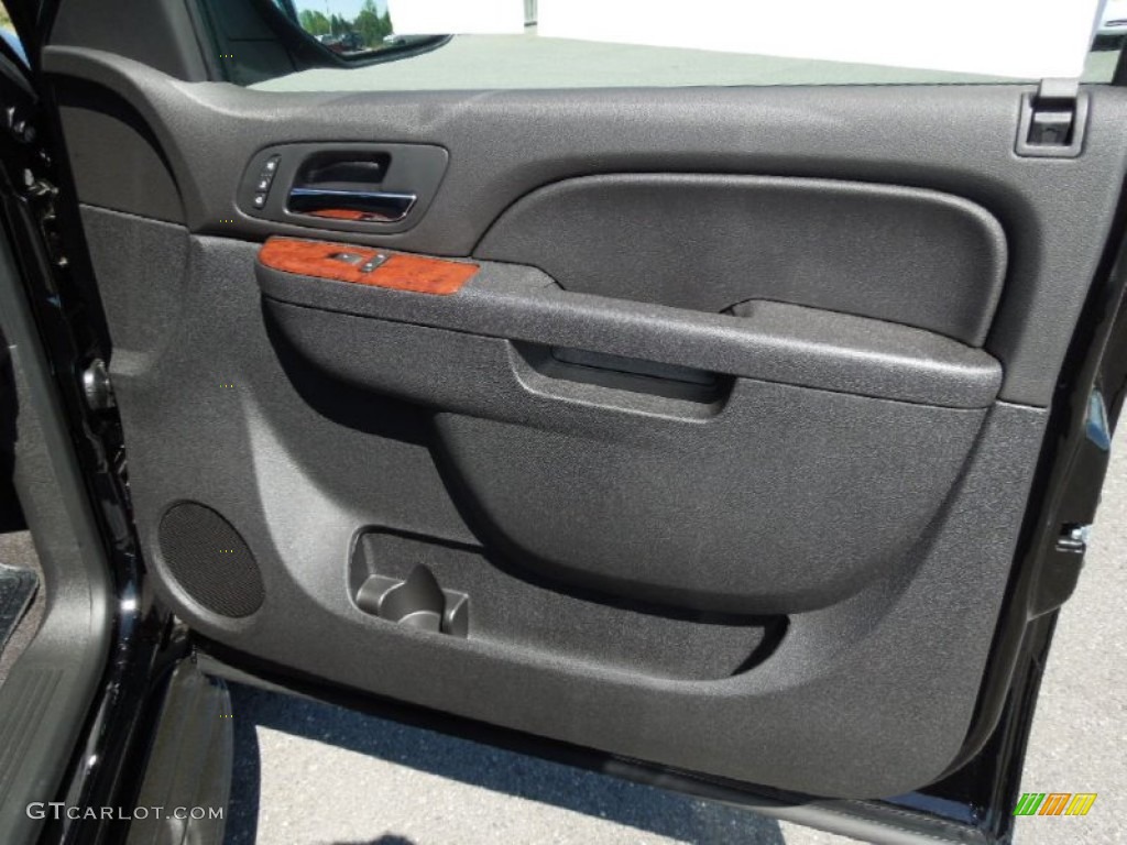 2012 GMC Yukon SLT 4x4 Ebony Door Panel Photo #62979038