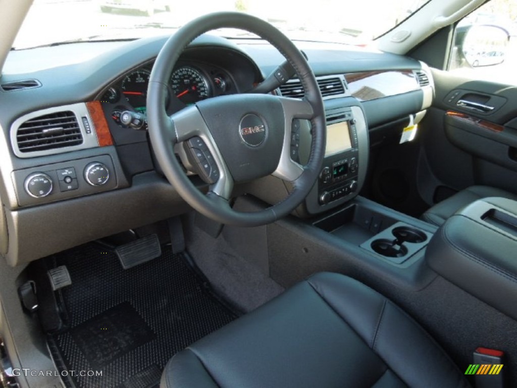 Ebony Interior 2012 GMC Yukon SLT 4x4 Photo #62979068
