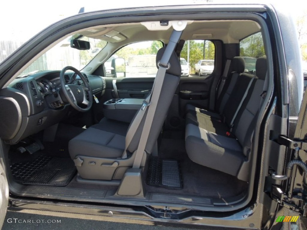 Ebony Interior 2012 Chevrolet Silverado 2500HD LT Extended Cab 4x4 Photo #62979698
