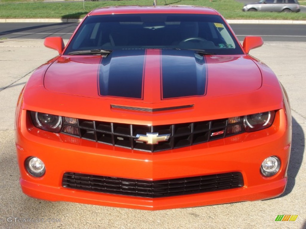 Inferno Orange Metallic 2010 Chevrolet Camaro SS/RS Coupe Exterior Photo #62979846