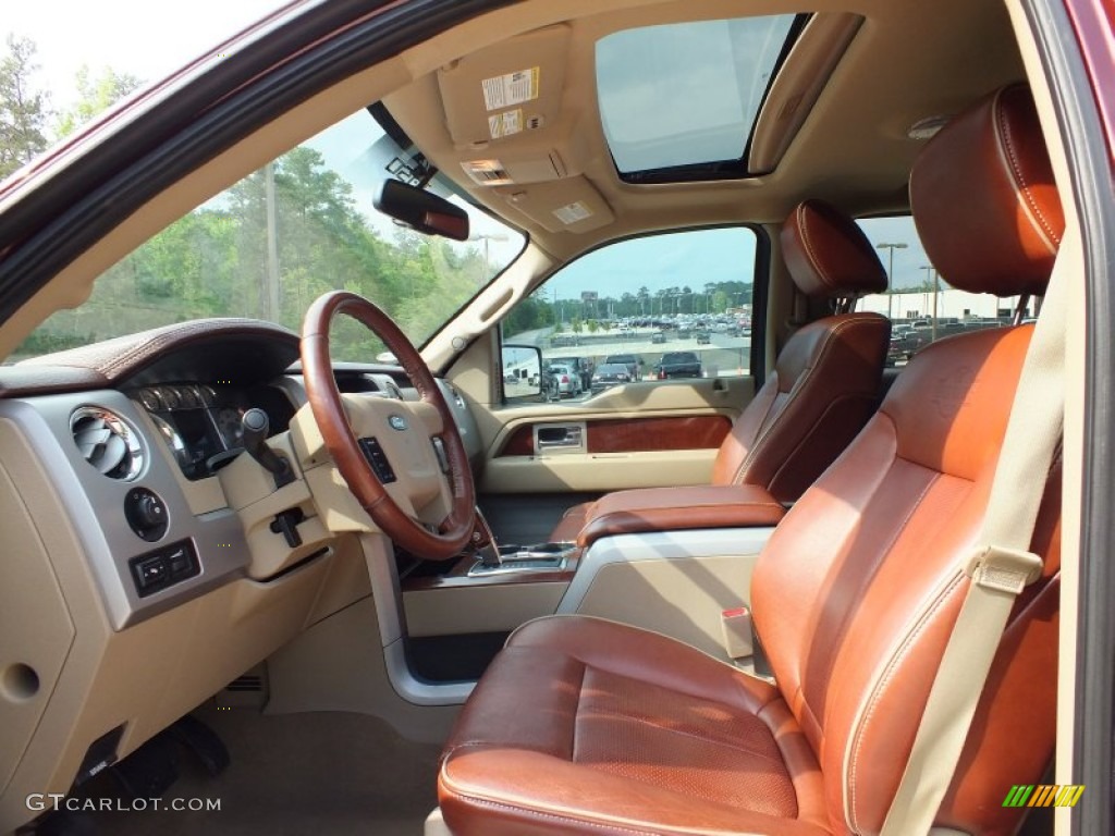 2009 F150 King Ranch SuperCrew 4x4 - Royal Red Metallic / Chaparral Leather/Camel photo #3