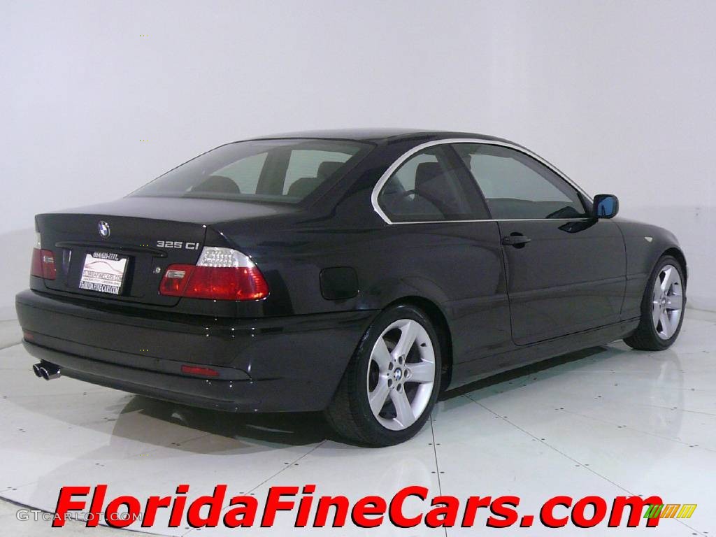 2004 3 Series 325i Coupe - Jet Black / Black photo #2