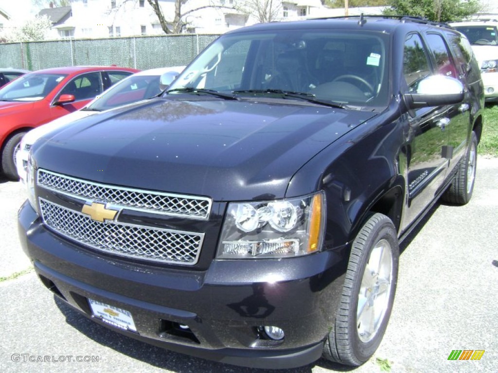 2012 Suburban LTZ 4x4 - Black Granite Metallic / Ebony photo #1