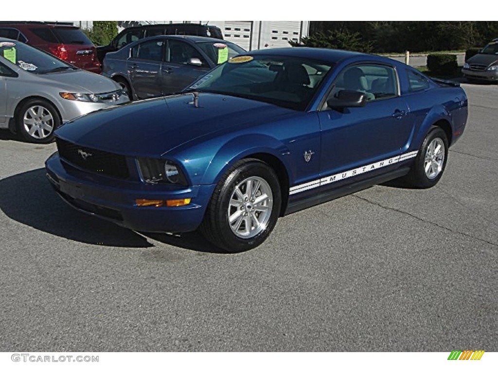 2009 Mustang V6 Coupe - Vista Blue Metallic / Light Graphite photo #1