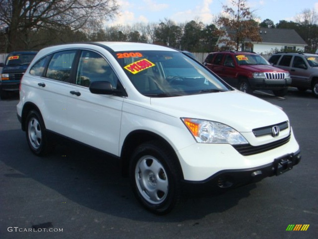2009 CR-V LX - Taffeta White / Gray photo #6