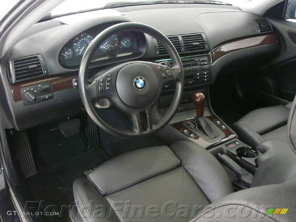 2004 3 Series 325i Coupe - Jet Black / Black photo #12