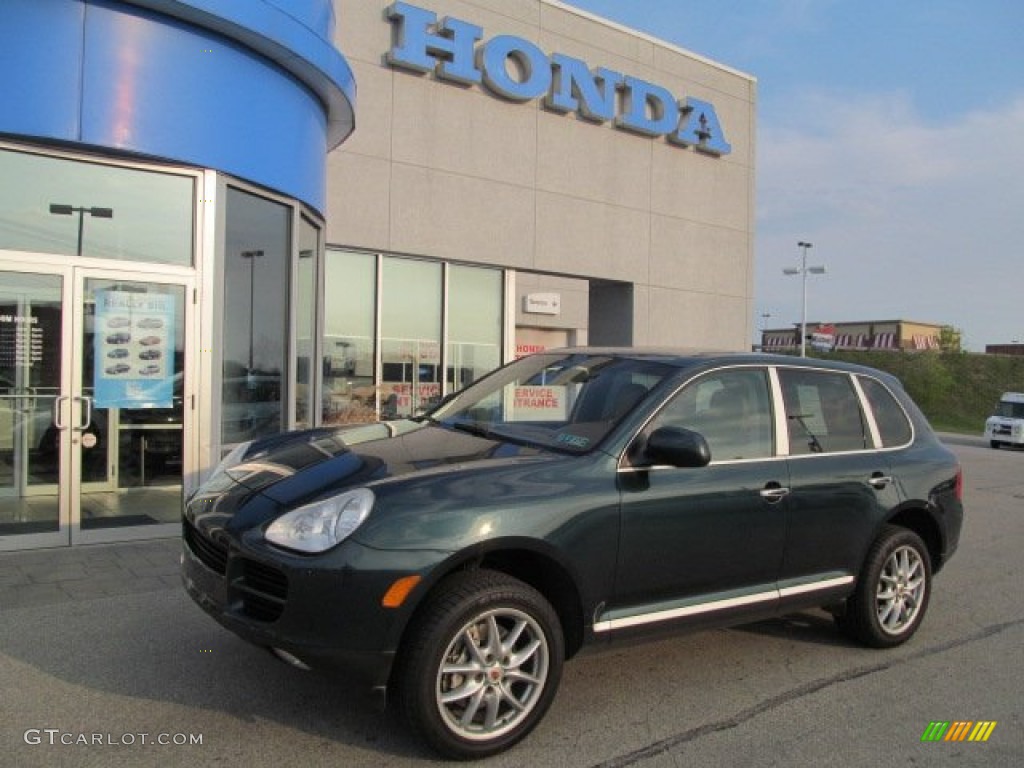 2004 Cayenne S - Dark Teal Metallic / Havanna/Sand Beige photo #1