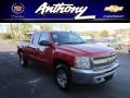 2012 Victory Red Chevrolet Silverado 1500 LS Extended Cab 4x4  photo #1