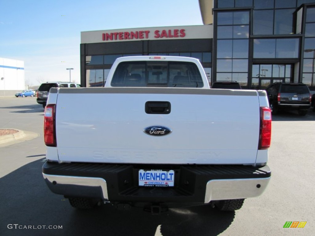 2010 F350 Super Duty Lariat Crew Cab 4x4 - White Platinum Metallic Tri-Coat / Camel photo #6