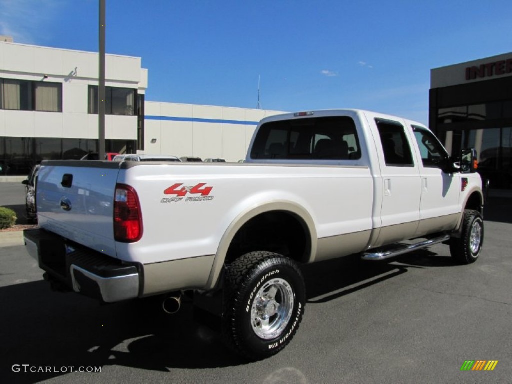White Platinum Metallic Tri-Coat 2010 Ford F350 Super Duty Lariat Crew Cab 4x4 Exterior Photo #62988854