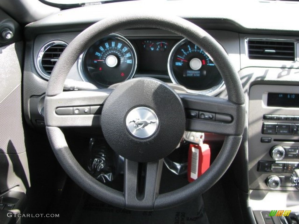2012 Ford Mustang V6 Coupe Charcoal Black Steering Wheel Photo #62989931
