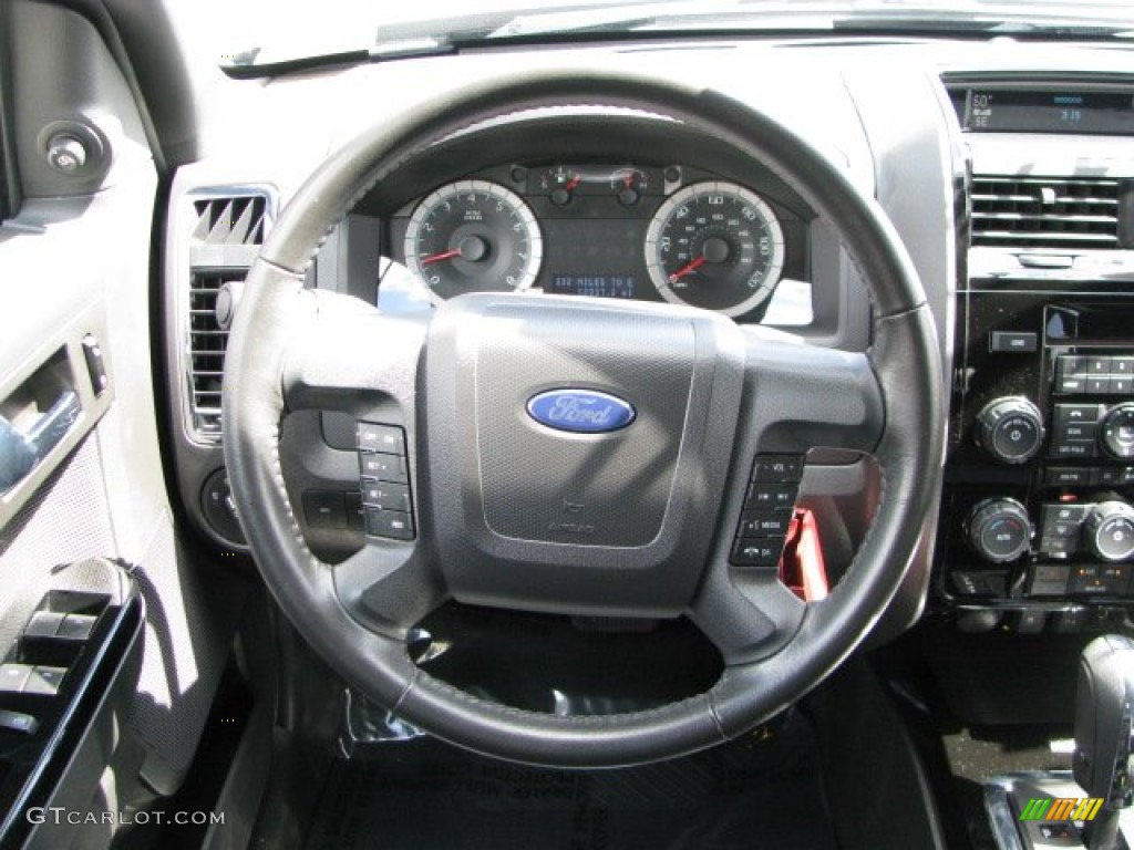 2009 Ford Escape Limited Charcoal Steering Wheel Photo #62990445