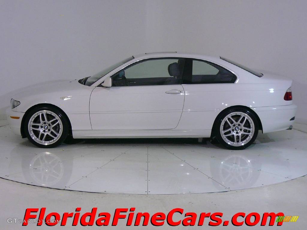 2004 3 Series 330i Coupe - Alpine White / Grey photo #3