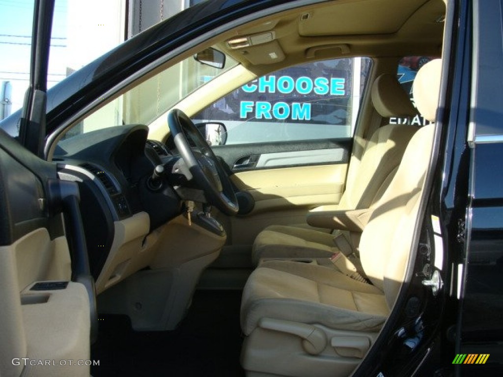 2010 CR-V EX AWD - Crystal Black Pearl / Ivory photo #7