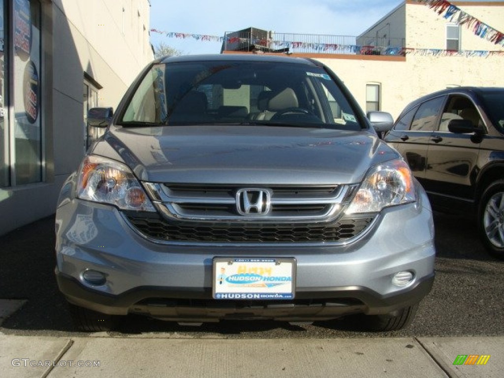 2010 CR-V EX-L AWD - Glacier Blue Metallic / Gray photo #2