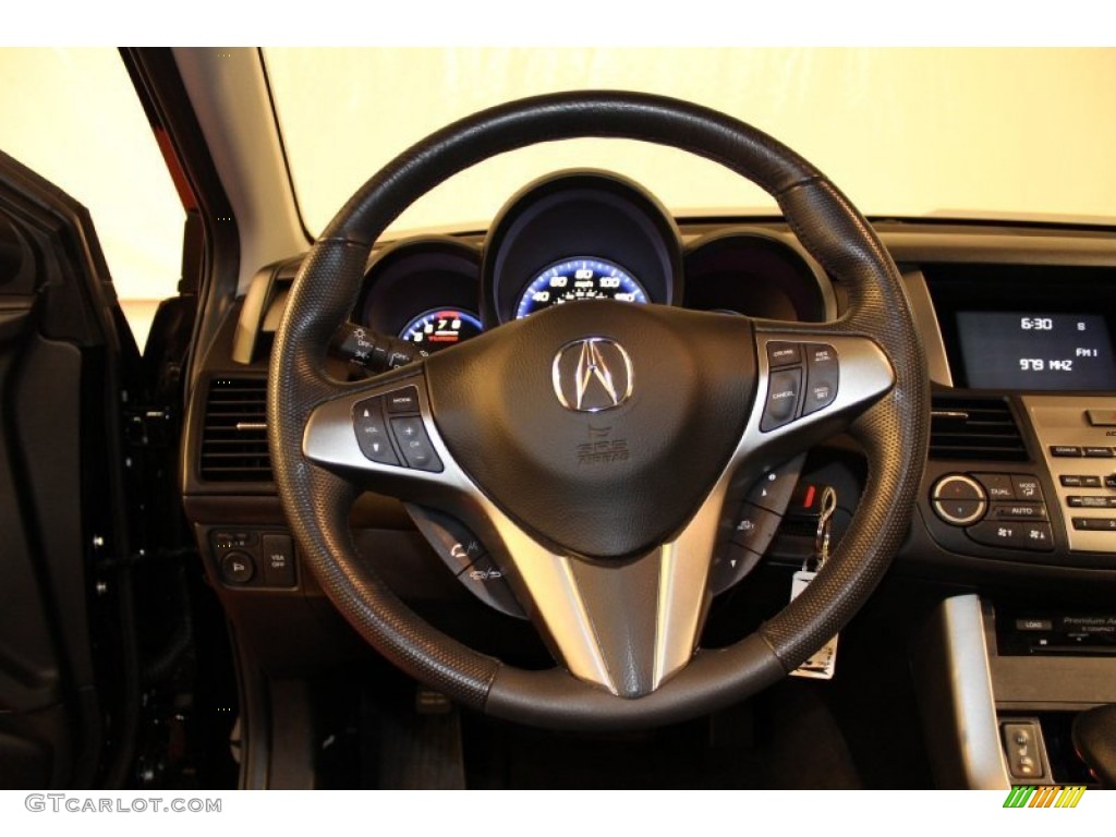 2011 Acura RDX SH-AWD Ebony Steering Wheel Photo #62997646