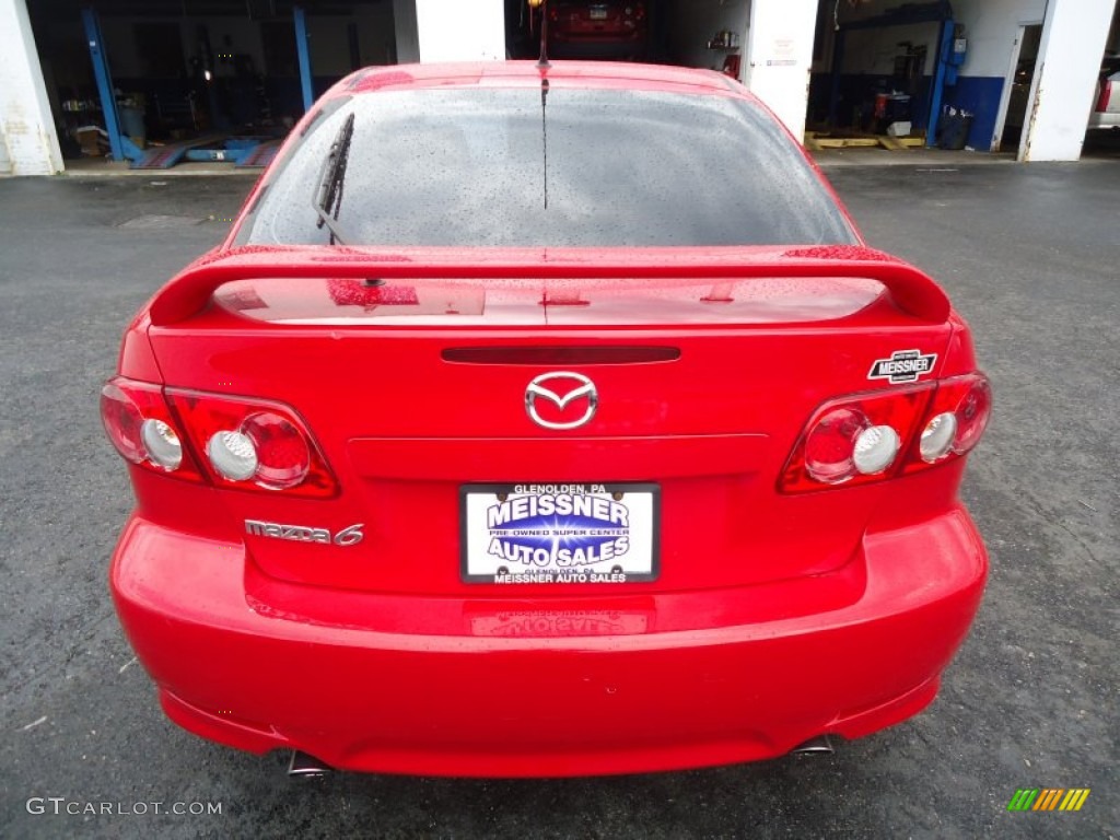 2005 MAZDA6 i Sport Hatchback - Volcanic Red / Black photo #7