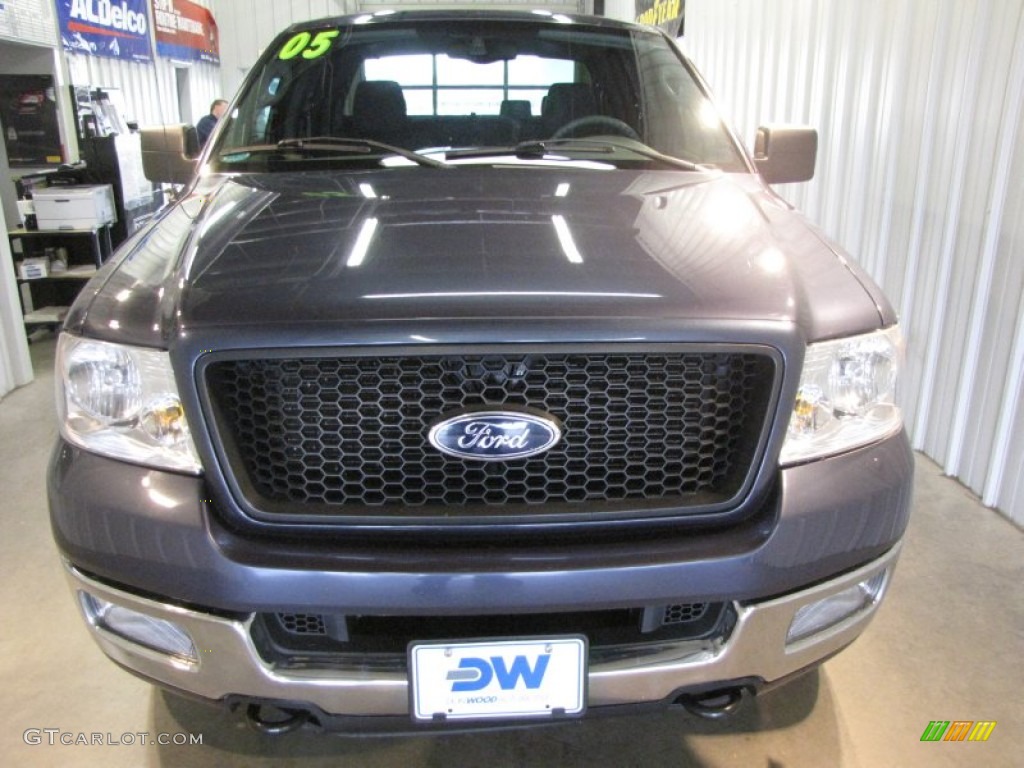 2005 F150 XLT SuperCrew 4x4 - Medium Wedgewood Blue Metallic / Medium Flint/Dark Flint Grey photo #8