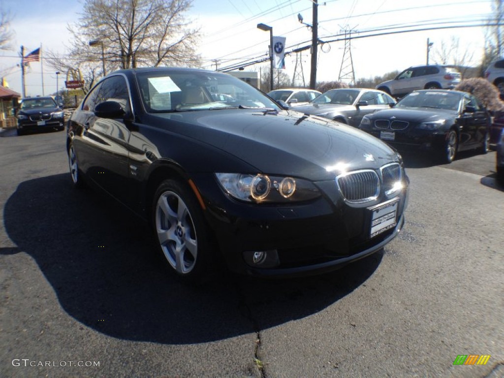 2009 3 Series 328xi Coupe - Black Sapphire Metallic / Cream Beige Dakota Leather photo #4