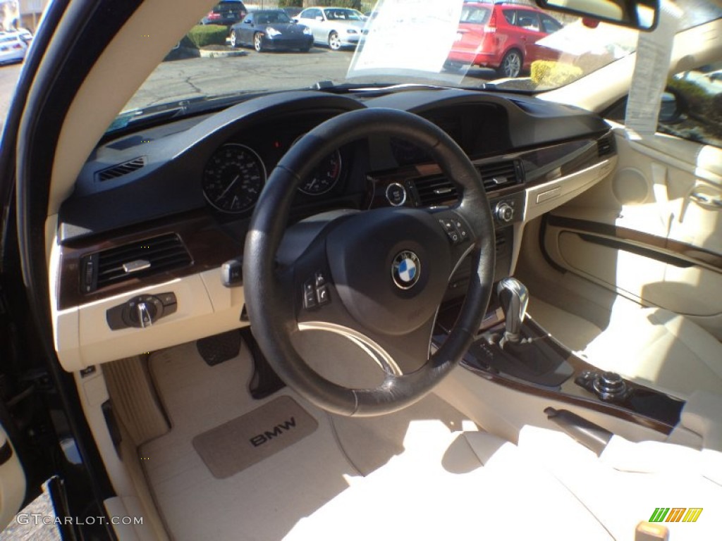2009 3 Series 328xi Coupe - Black Sapphire Metallic / Cream Beige Dakota Leather photo #13