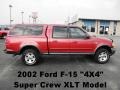 2002 Toreador Red Metallic Ford F150 XLT SuperCrew 4x4  photo #1