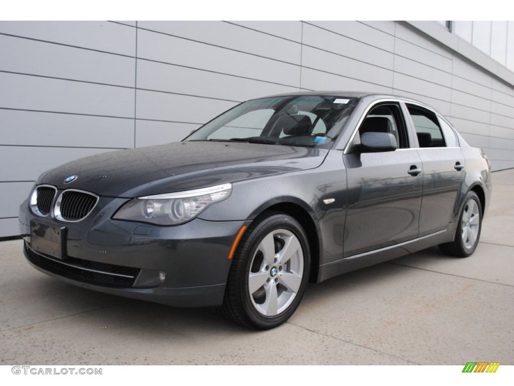 2008 5 Series 528xi Sedan - Platinum Grey Metallic / Black photo #1