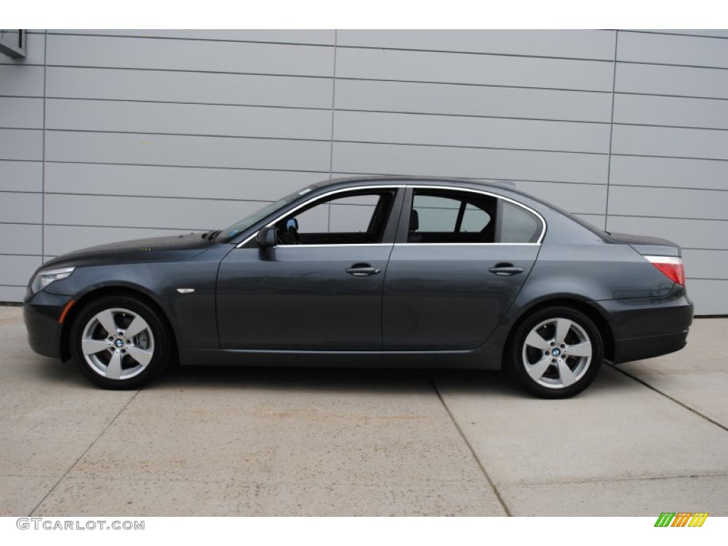 2008 5 Series 528xi Sedan - Platinum Grey Metallic / Black photo #3