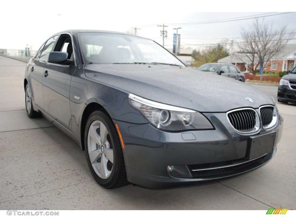 2008 5 Series 528xi Sedan - Platinum Grey Metallic / Black photo #7