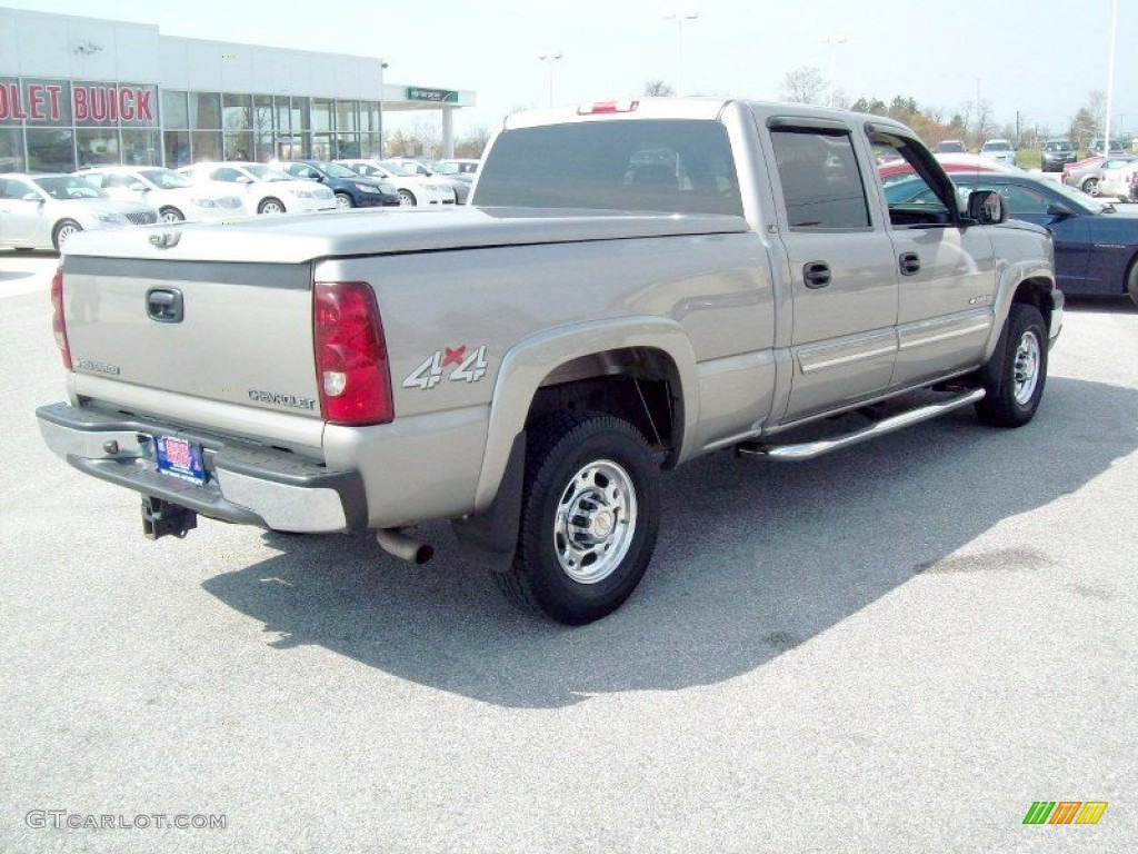 2003 Silverado 1500 LS Crew Cab 4x4 - Light Pewter Metallic / Dark Charcoal photo #11
