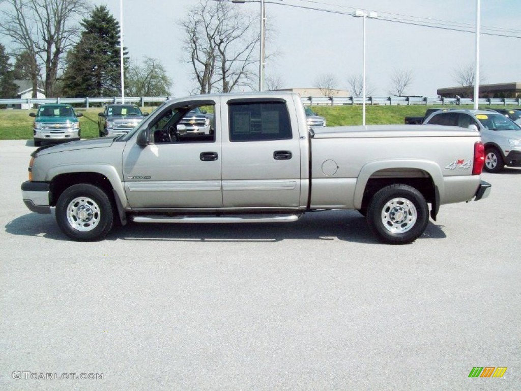 2003 Silverado 1500 LS Crew Cab 4x4 - Light Pewter Metallic / Dark Charcoal photo #12