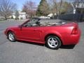 Laser Red Metallic 2002 Ford Mustang V6 Convertible Exterior