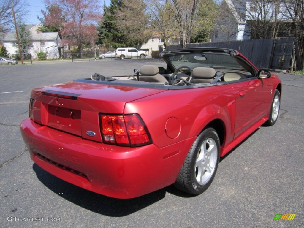Laser Red Metallic 2002 Ford Mustang V6 Convertible Exterior Photo #63002469
