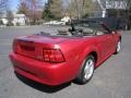 2002 Laser Red Metallic Ford Mustang V6 Convertible  photo #7
