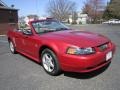 2002 Laser Red Metallic Ford Mustang V6 Convertible  photo #11