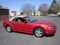 2002 Laser Red Metallic Ford Mustang V6 Convertible  photo #23