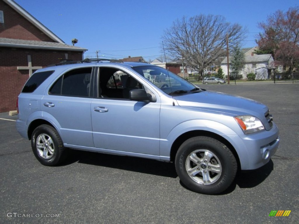 2005 Sorento LX 4WD - Ice Blue Metallic / Gray photo #10