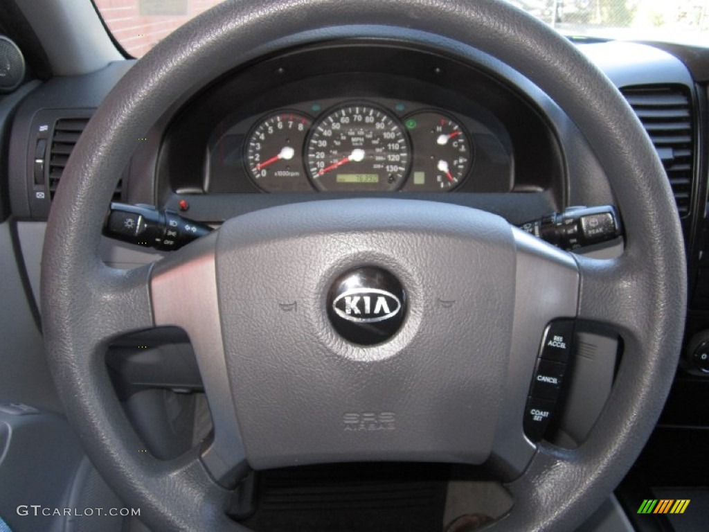 2005 Kia Sorento LX 4WD Gray Steering Wheel Photo #63003584