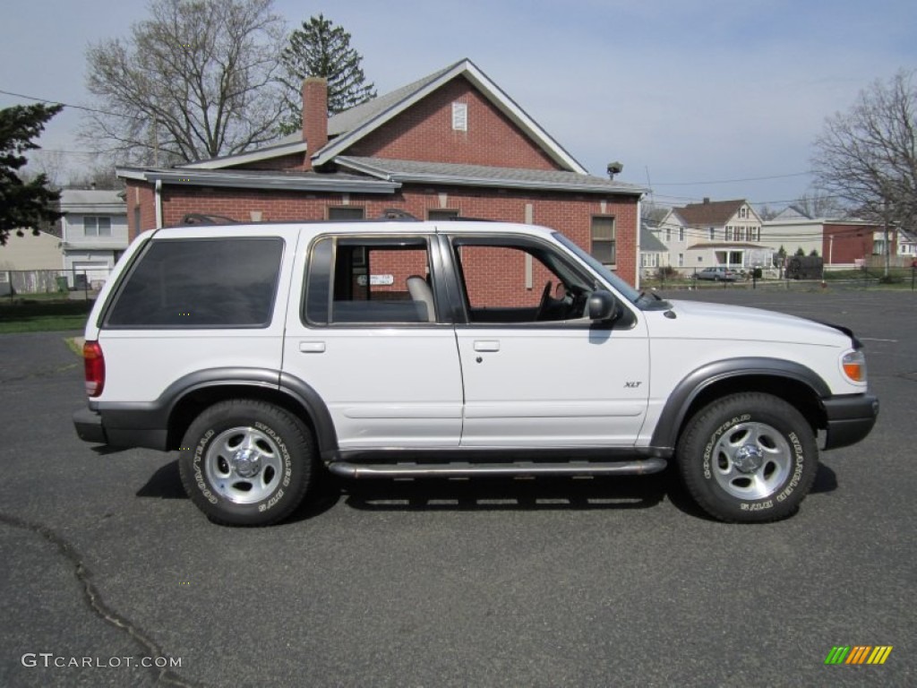 1999 Explorer XLT 4x4 - Oxford White / Medium Graphite Grey photo #9