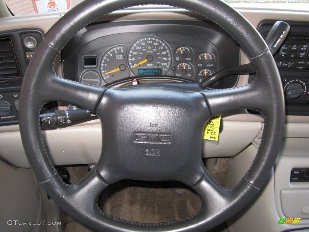 2001 GMC Yukon XL SLT 4x4 Neutral Tan/Shale Steering Wheel Photo #63004135