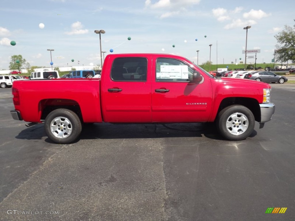 2012 Silverado 1500 LT Crew Cab - Victory Red / Light Cashmere/Dark Cashmere photo #4