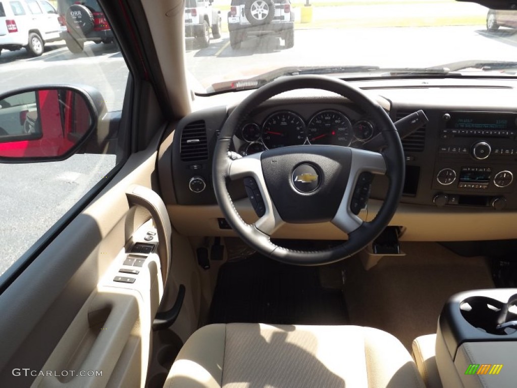 2012 Silverado 1500 LT Crew Cab - Victory Red / Light Cashmere/Dark Cashmere photo #9