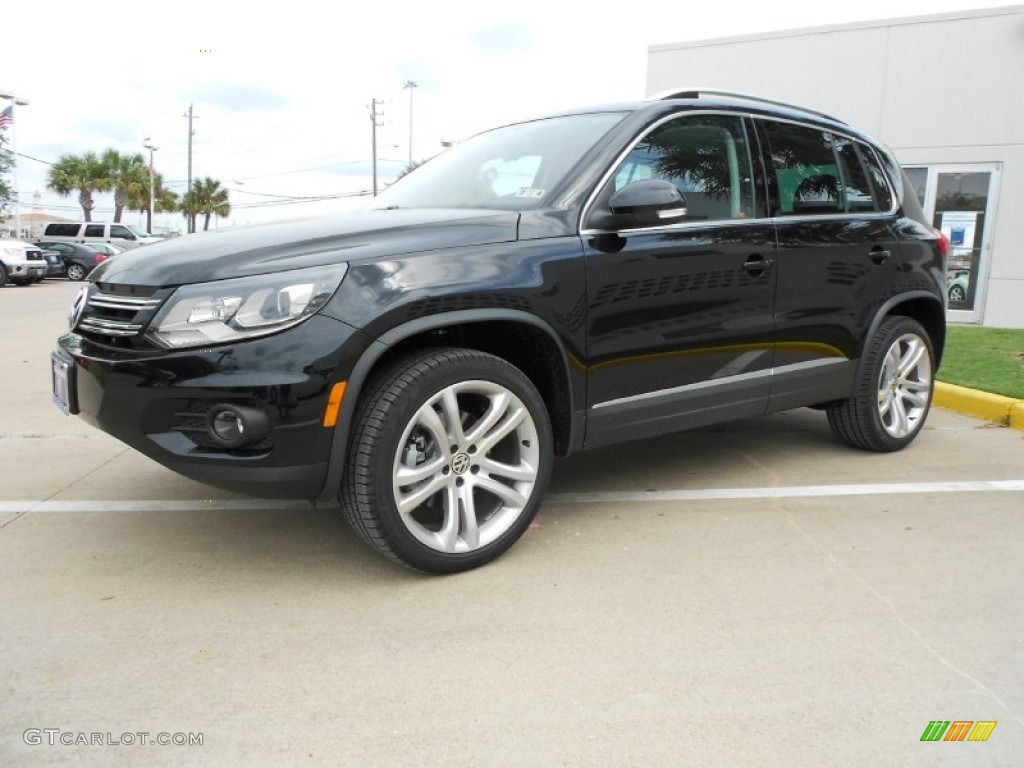 2012 Tiguan SEL - Deep Black Metallic / Black photo #3