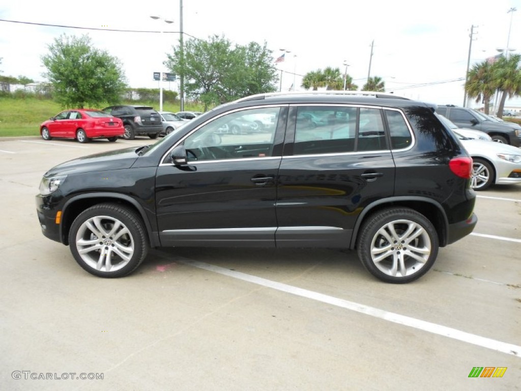 2012 Tiguan SEL - Deep Black Metallic / Black photo #4
